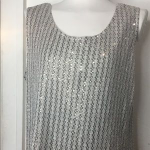 Shardae Nites Sz XLarge gold metallic Tank Top USA